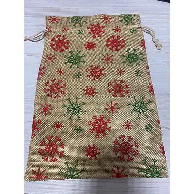 Пакет тканевой, Снежинки, 20*30 см